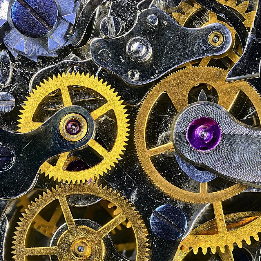 Rouages d'un mouvement mécanique